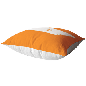Tennessee Stars Throw Pillow - Tennessee White on Orange - The Coffee Catalyst