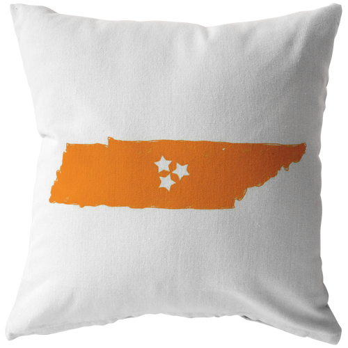 Tennessee Stars Throw Pillow - Tennessee Orange - The Coffee Catalyst