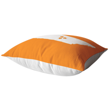 Tennessee Stars Throw Pillow - Tennessee White on Orange - The Coffee Catalyst