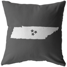 Tennessee Stars Throw Pillow - White on Charcoal - The Coffee Catalyst