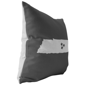 Tennessee Stars Throw Pillow - White on Charcoal - The Coffee Catalyst