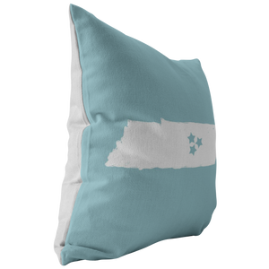Tennessee Stars Throw Pillow - Light Blue - The Coffee Catalyst