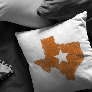 Texas Lone Star Throw Pillow - UT Orange - The Coffee Catalyst
